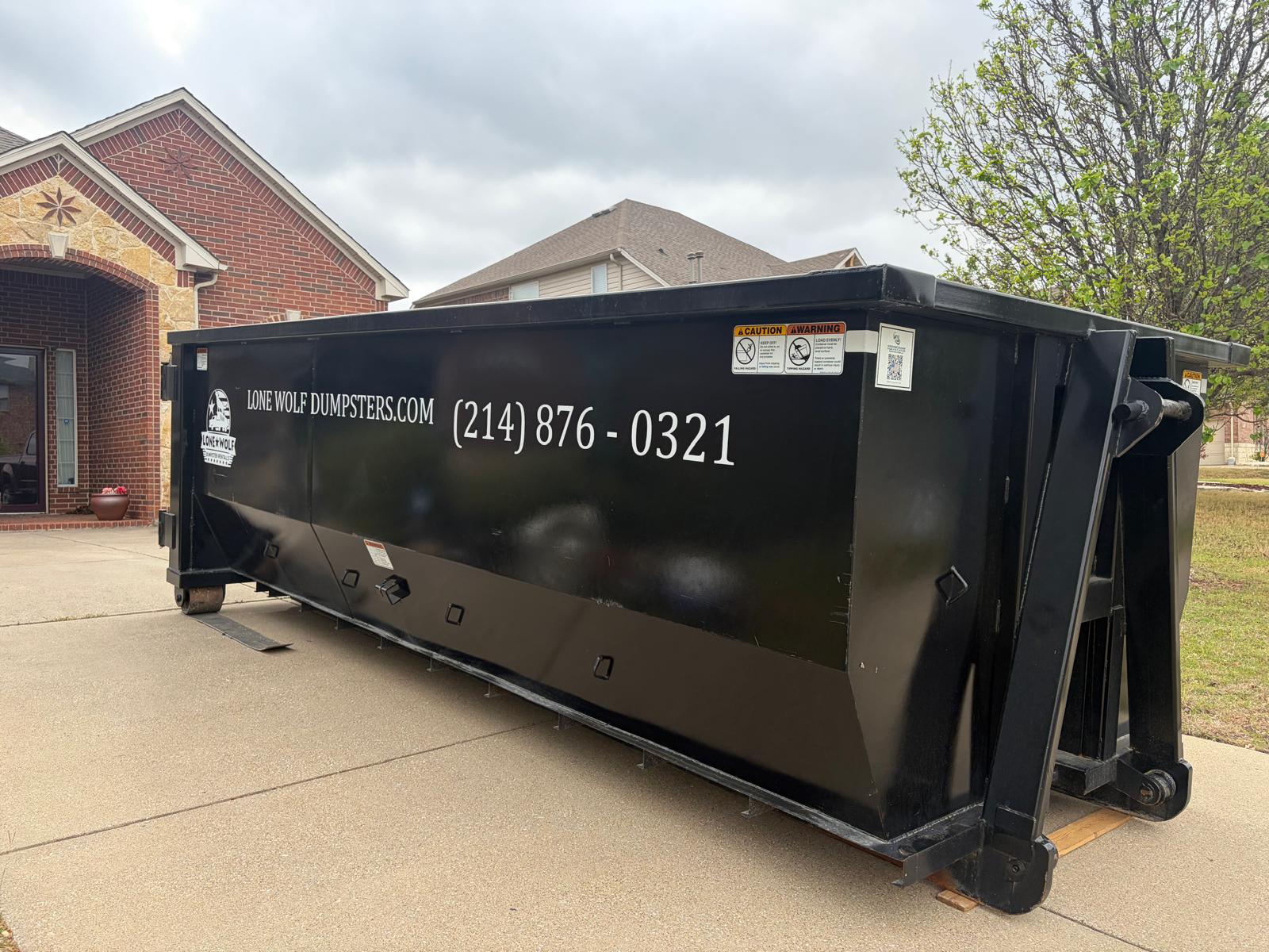 Roll-off dumpster rental delivery in Keller, TX