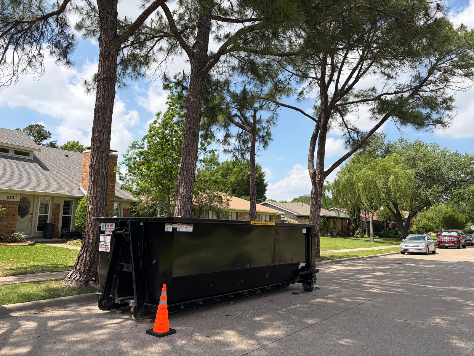 Roll-off dumpster rental delivery in Irving, TX