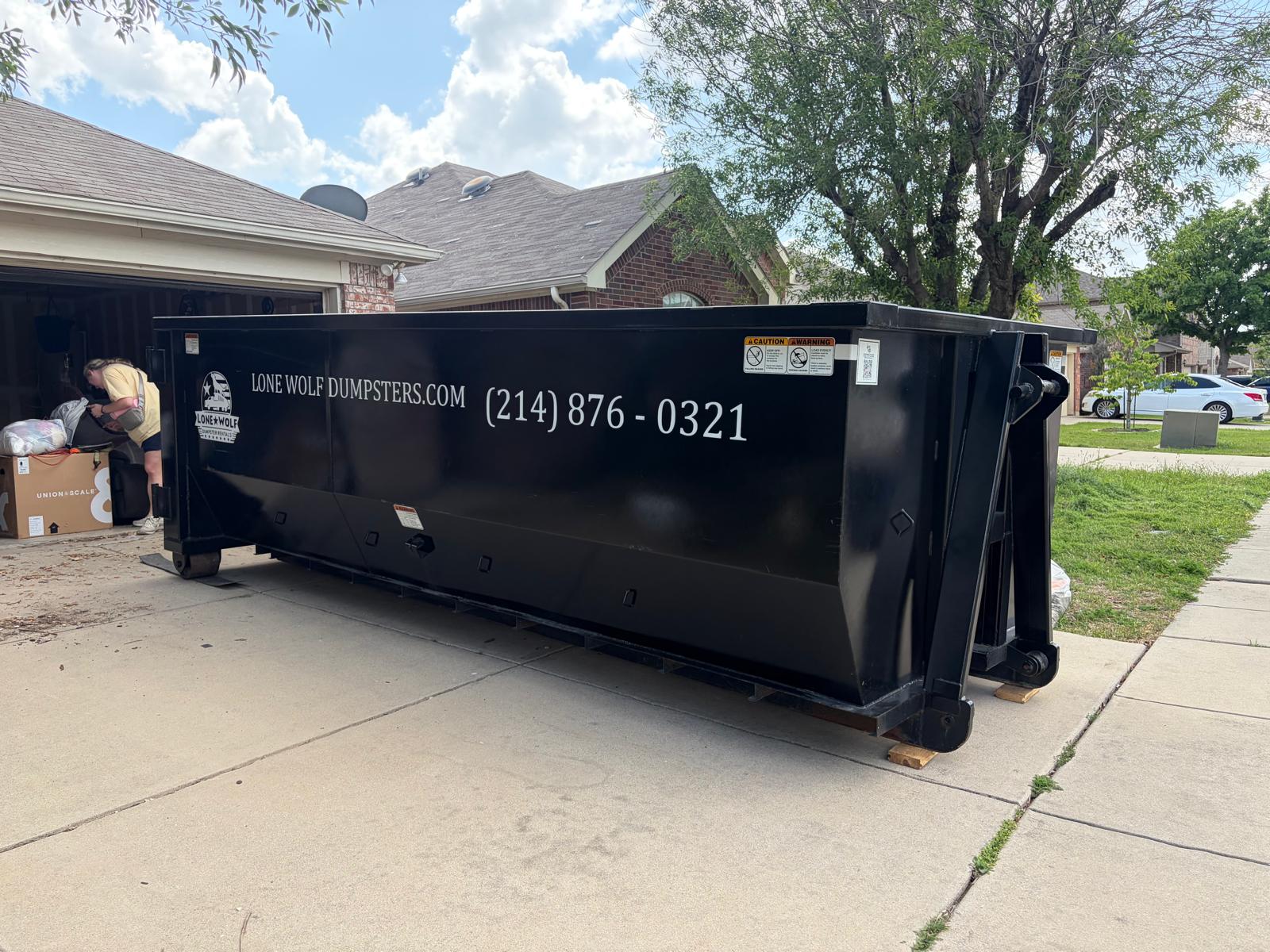 Roll-off dumpster rental delivery in North Richland Hills, TX