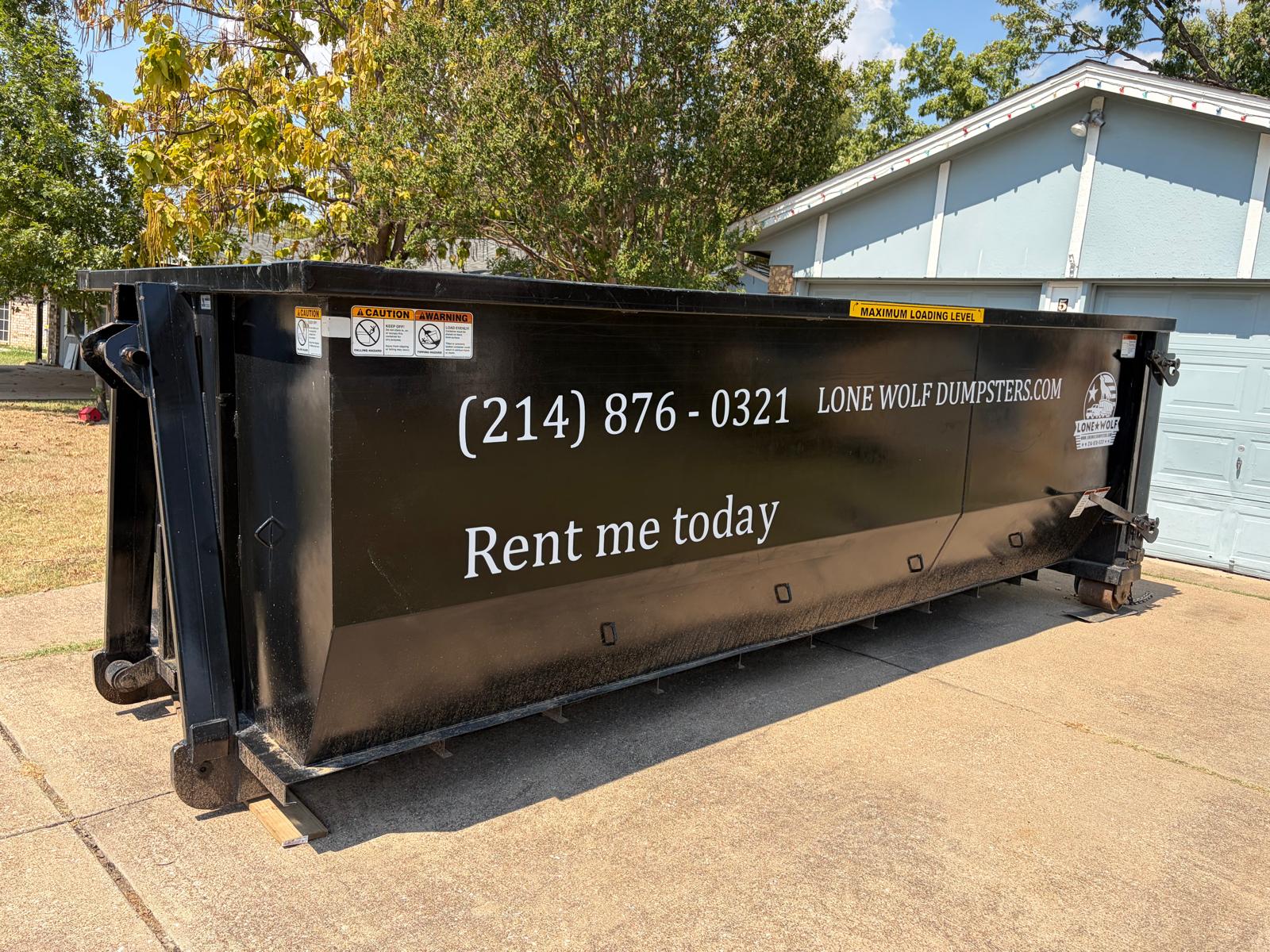 Roll-off dumpster rental delivery in Lewisville, TX
